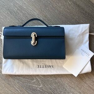 Savette Symmetry Pochette Clutch Bag Ocean